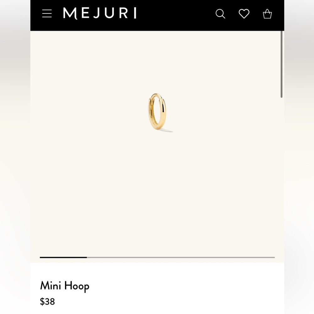 14k mini hoop (pair)